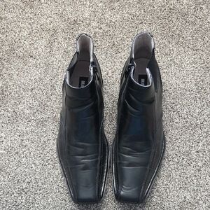 Steve Madden Black Leather Men's Boots